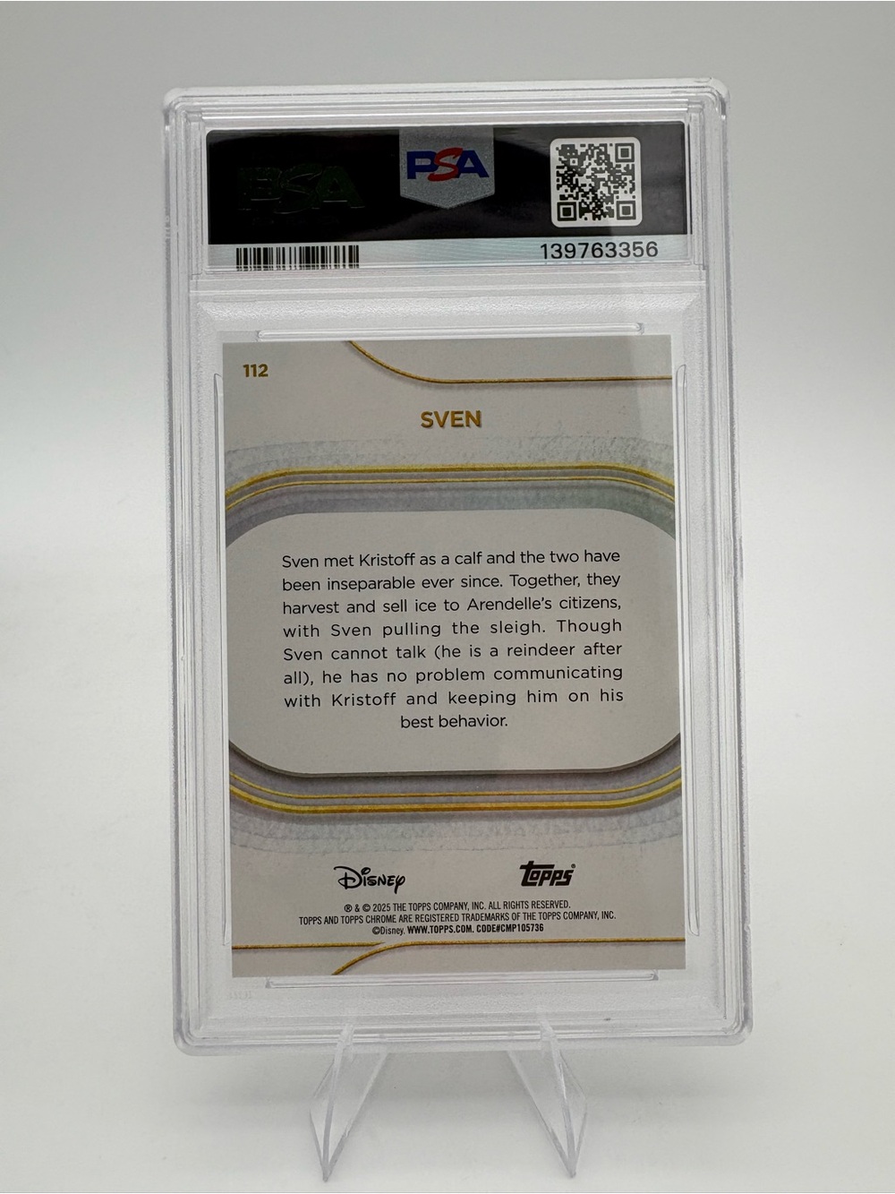 Topps Chrome Frozen Sven Gold Sapphire 27/50 PSA 10 & White Refractor 26/30 PSA9 - Picture 3 of 3